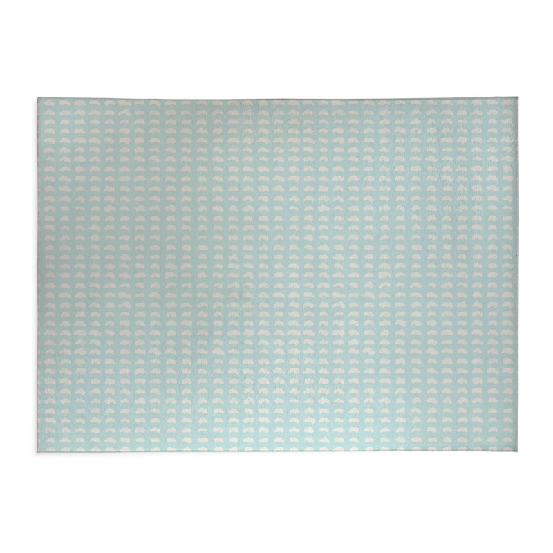 Tapis de cuisine anti-dérapant léger Gio, Rectangle 5 pi x 7 pi, Bleu clair