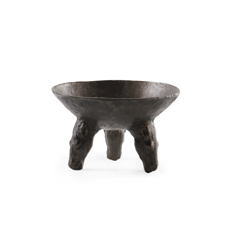 Akai Metal Decorative Bowl, 4'' H x 6'' W x 6'' D, Bronze