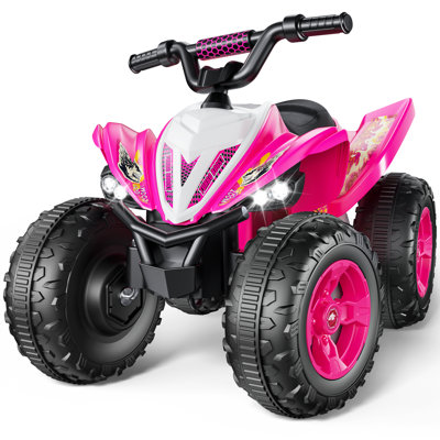 12 Volt 1 Seater All-Terrain Electric Ride On ATV Car Vehicles With Music Player, LED Headlight, Birthday Gift For Ages 3-6