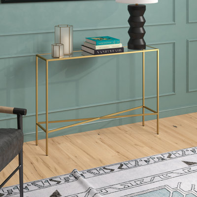 Glass Top Console Table