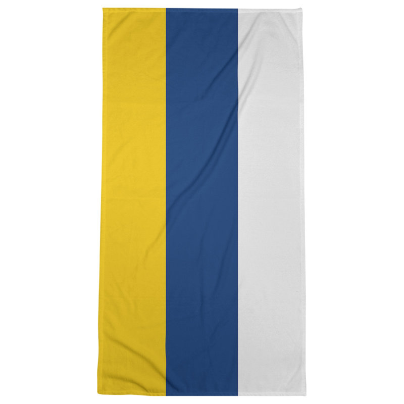 Beach Towel, Blue/Off White/Yellow