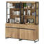 Buffet moderne de 72 po avec base en métal et tablettes réglables, armoire de rangement multifonctionnelle avec rangement et tablettes ouvertes pour la salle à manger ou la cuisine-1056364731-1056056563