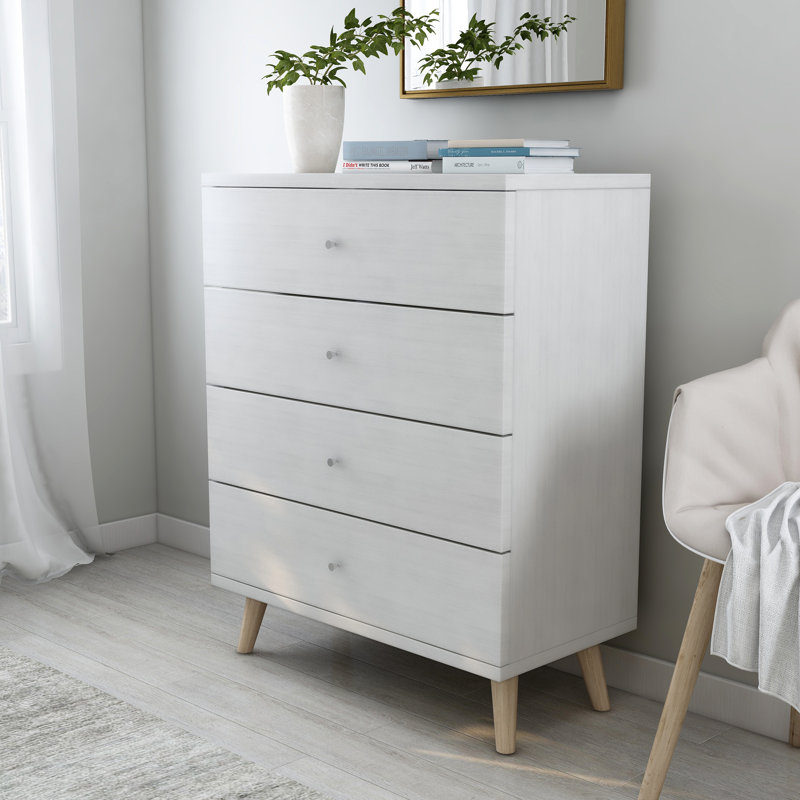 4 Drawer 31.25" W Chest, White