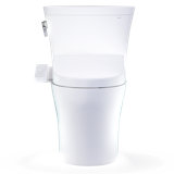 TOTO® WASHLET®+ Aquia IV® Arc Two-Piece Elongated Dual Flush 1.28 and 0.9 GPF Toilet with S2 Bidet Seat, Cotton White - MW4483346CEMFGN#01