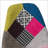Patchwork Accent Chair Bohemian Style Fabric? Chair with Chromed Legs Geometric Pattern Chair, 18D x 21W x 32H, Set of 2