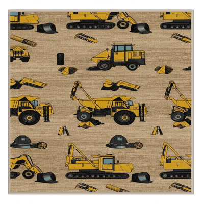 Tapis beige lavable à la machine