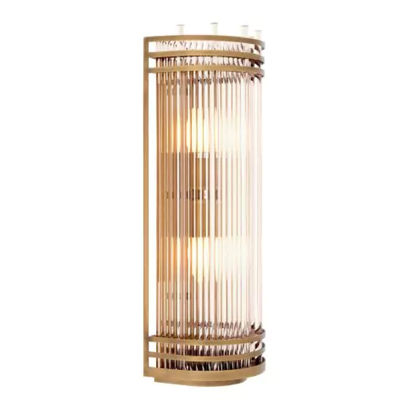 Gulf 2 - Light Flush Mounted Sconce, Antique Brass, 21" H x 7" W x 6" D