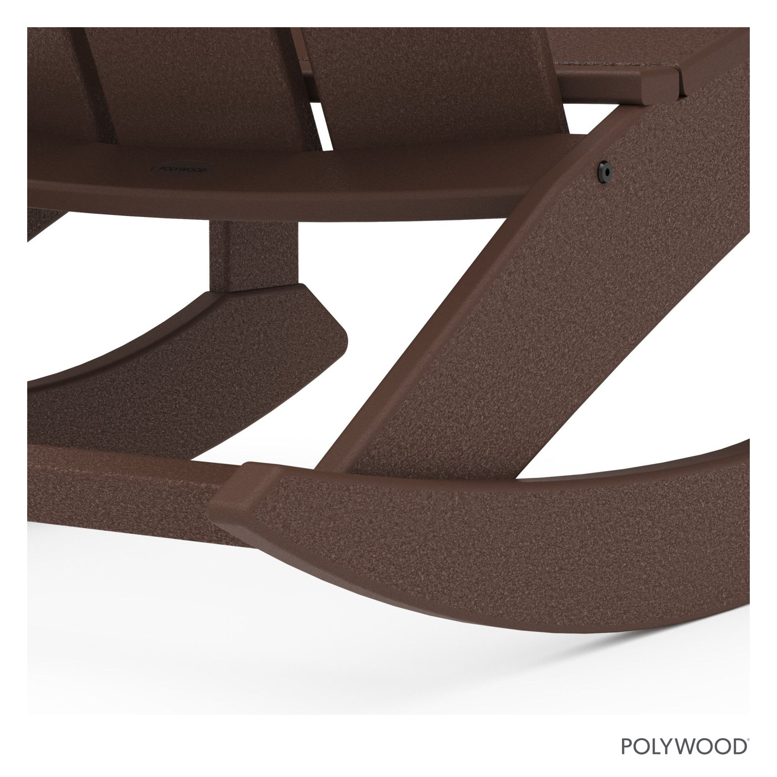 POLYWOOD® Modern Rocking Adirondack Chair, Mahogany
