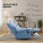Nouhaus Snooze Modern Power Recliner - Swivel Glider Rocker with Wireless Charging & Extended Footrest, Heavy Duty Steel Base, Blue-106588209