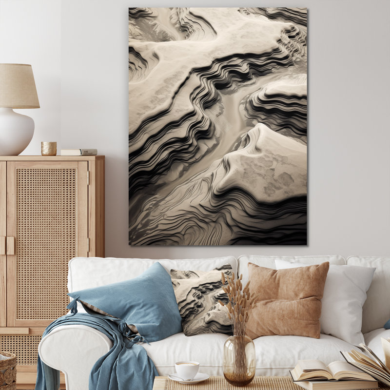«Eernal Dunes Desert Rivers I», reproduction sur toile, H 32 po x l 24 po x P 1 po, Toile tendue