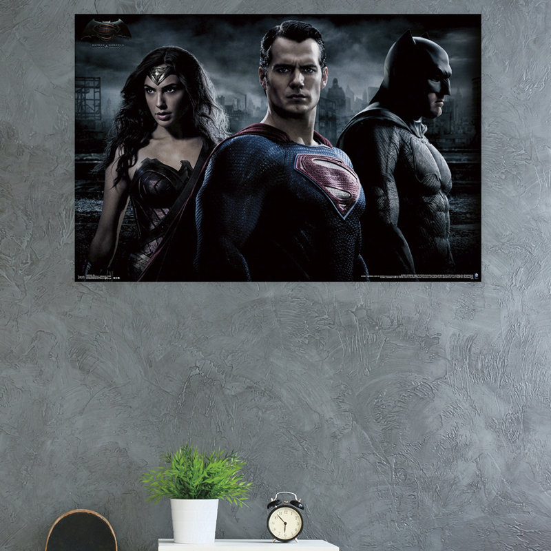 « batman v superman-trio », impression sur papier
