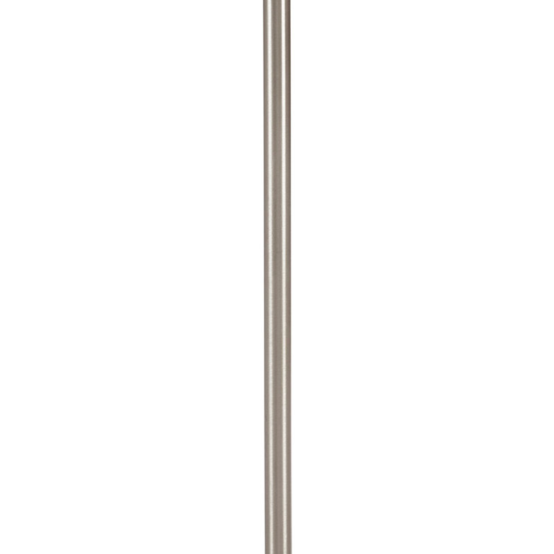 Lustre 5 lumières à abat-jour tambour, Argent argent, Blanc