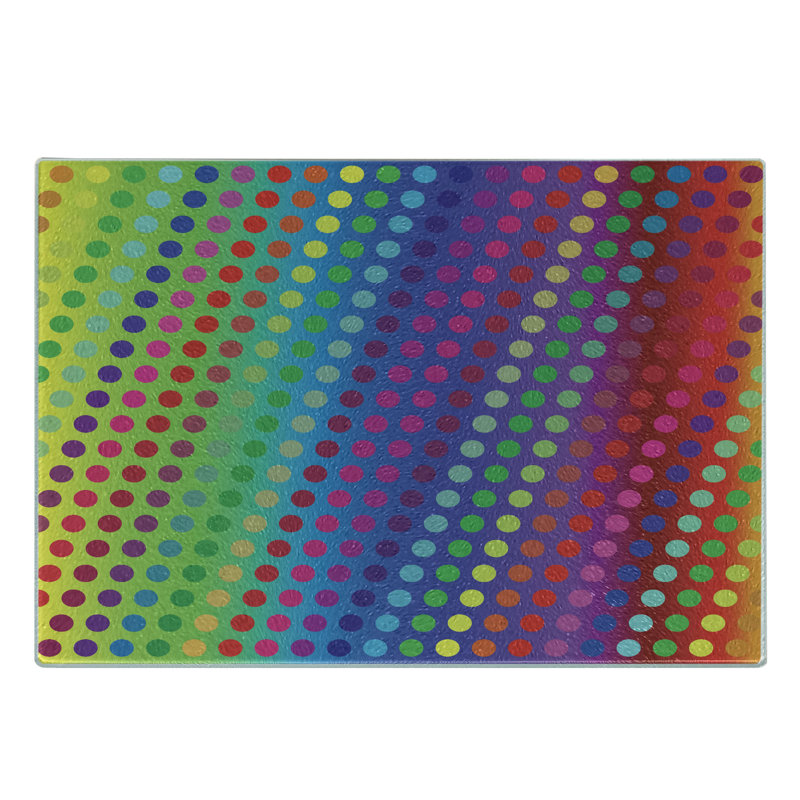 Multicolore planche à découper en verre trempé Ambesonne
