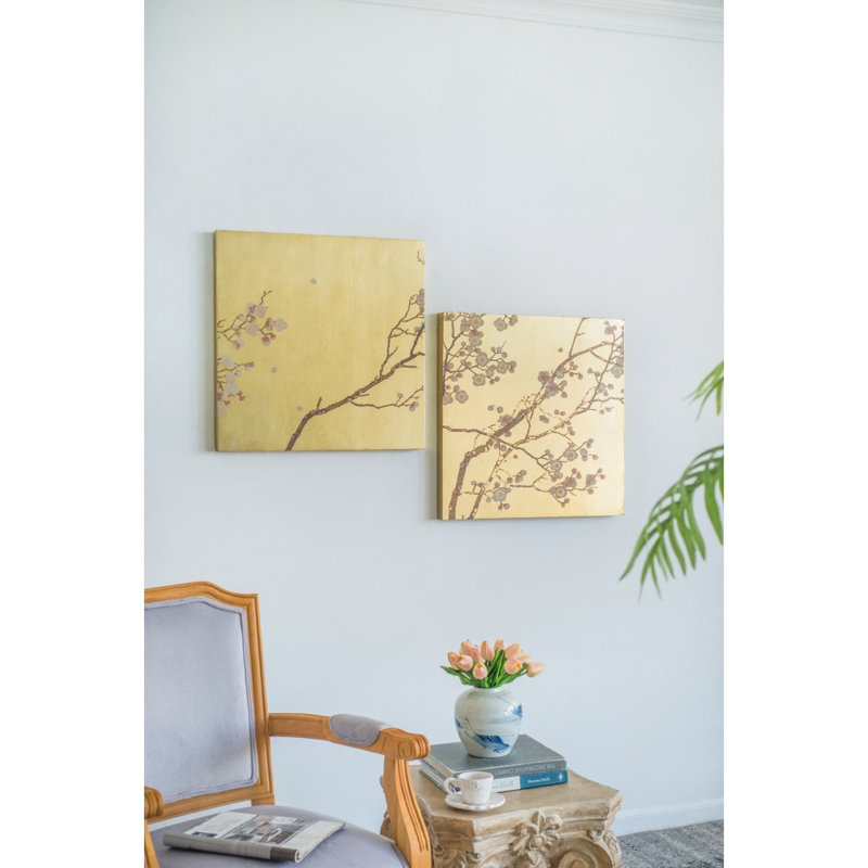 S / 2 23,8 x 1,6 x 23,8 po, décoration murale pour le salon, la salle à manger, le bureau, la chambre à coucher, 1S / NTC