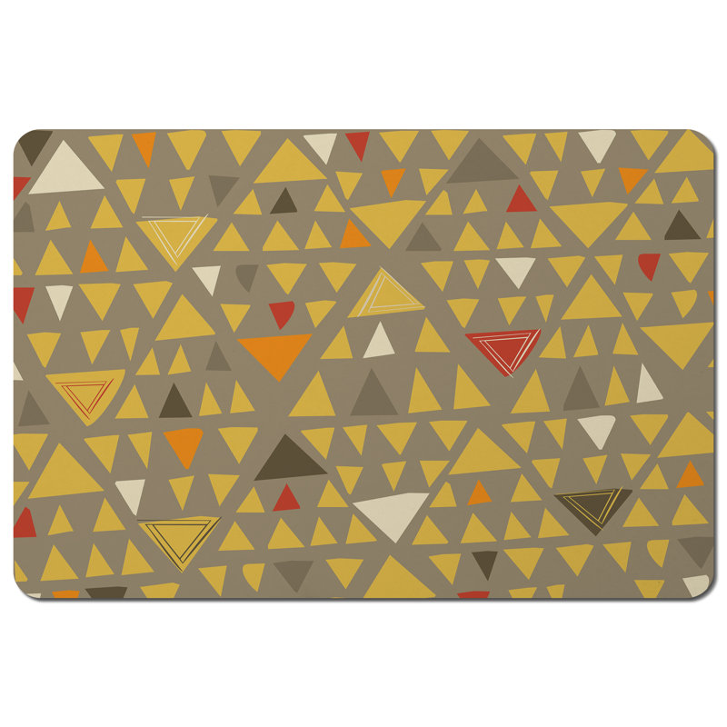 Galey Polyester, Wood Geometric Rectangle Placemat