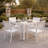Poinsettia Square Metal Outdoor Dining Table With Umbrella Hole , 36'' in. W 36'' in. D-102237473-102237474