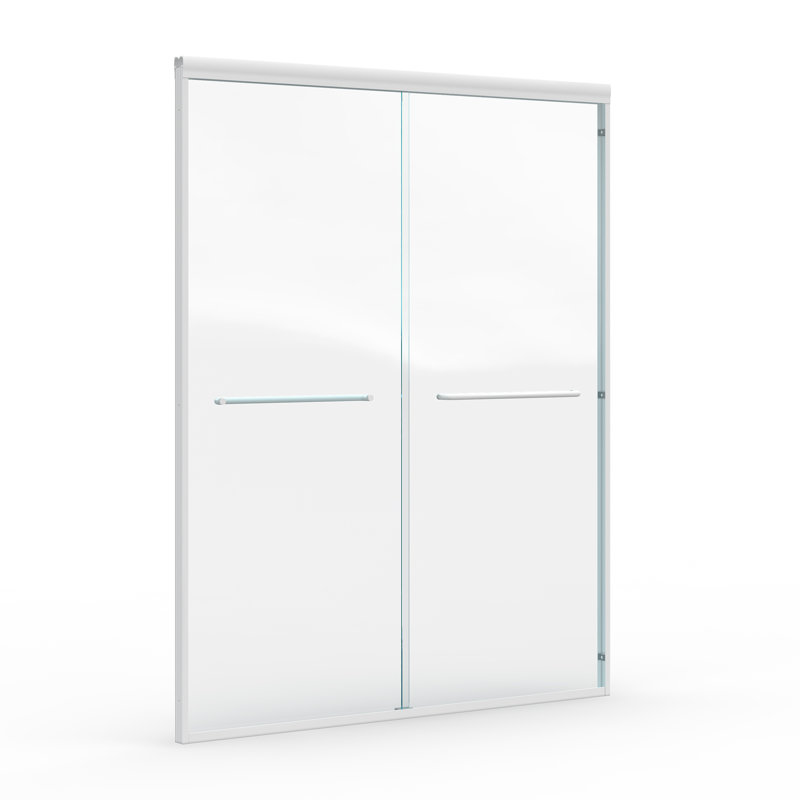 Double porte de douche coulissante, Argent argent