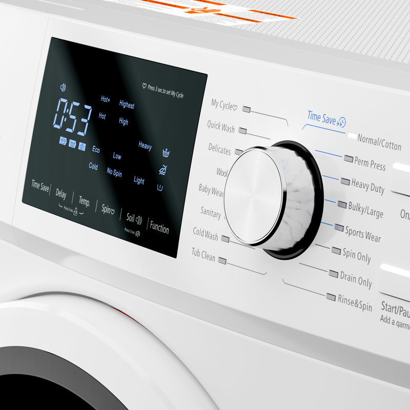 2.7 cu. ft. Stackable Front Load Compact Washing Machine in White, FWM-3CF-W