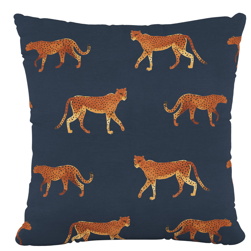 Animal Print Cotton Throw Pillow