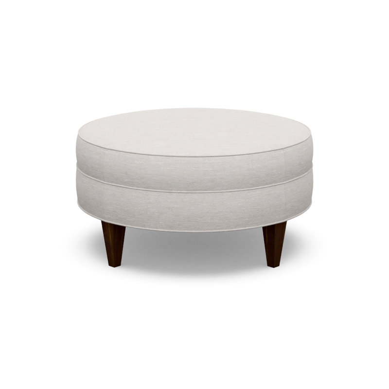 Ottoman Shop Round Ottoman, Walnut, 9637-82
