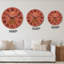 Horloge murale tropicale organique avec feuille tropicale sur rose III-1591573661
