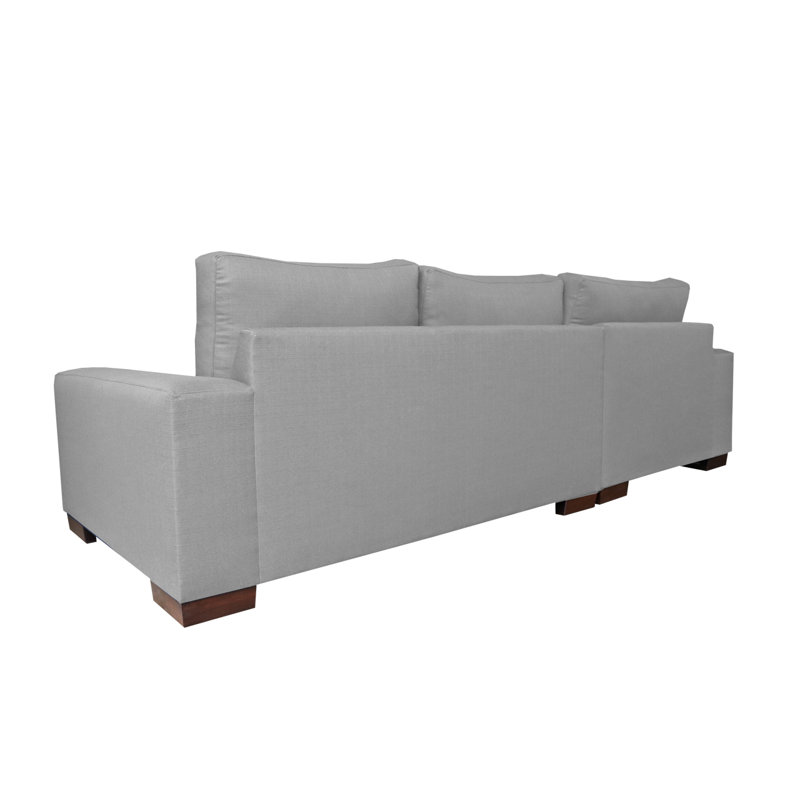 Dale Upholstered L-Shaped Sectional, Black, Left Hand Facing, Supreme Noir