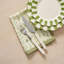 Serviettes de table Dolce en coton naturel vert olive (lot de 4)