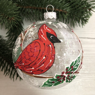 Ball 4'' Handmade Glass Animals Ball Ornament