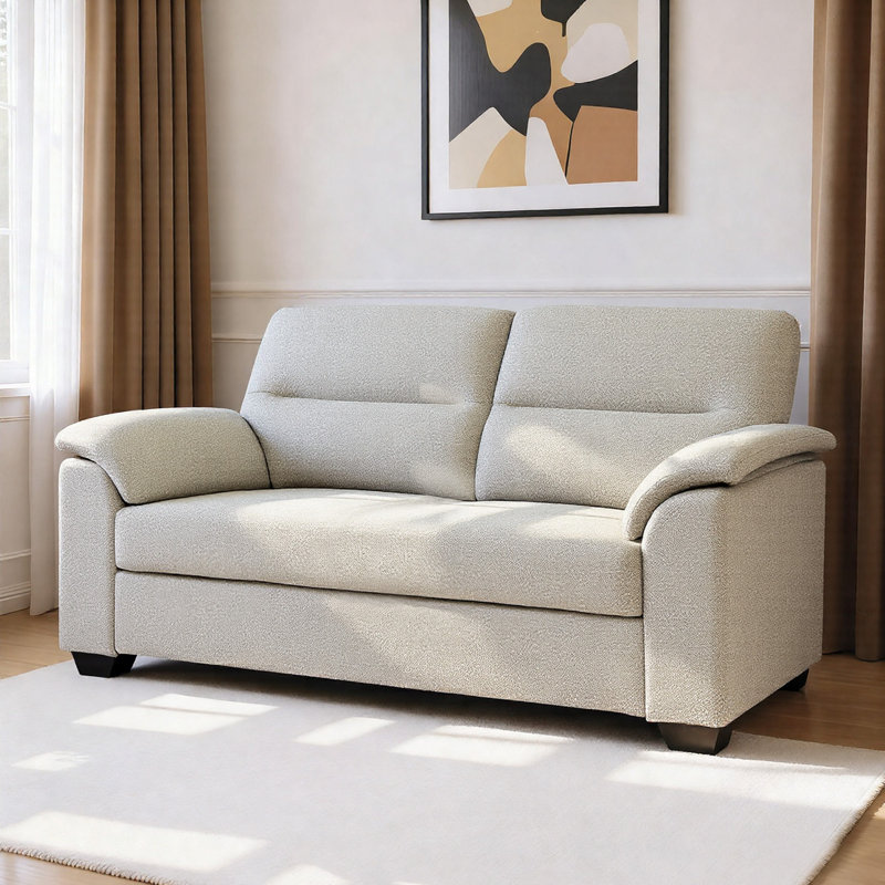 2 Seater Fabric Sofa Bed, Oatmeal