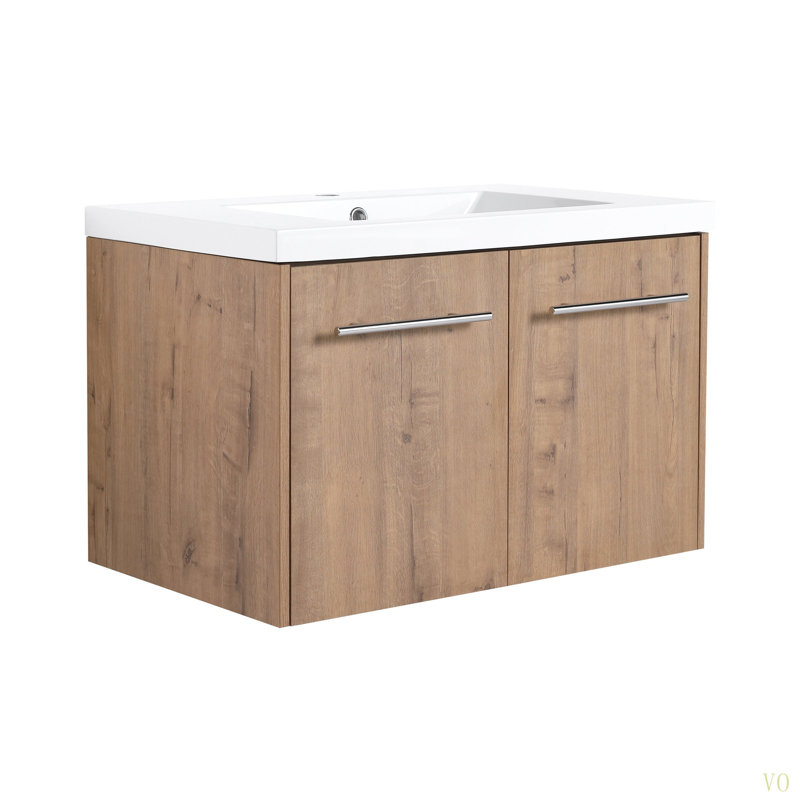 Meuble-lavabo à fermeture en douceur 30 po avec lavabo, pour petite salle de bain (emballage KD), 30"