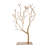  Decorative Tree Accent - 15 Inch Leafless Branched Iron Sculpture with Rectangular Base, Gold