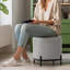 Tabouret d'appoint et repose-pieds gris Daryla-528914407
