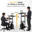  Montez-le! Bureau mobile debout et poste de travail d'ordinateur à hauteur ajustable, argent