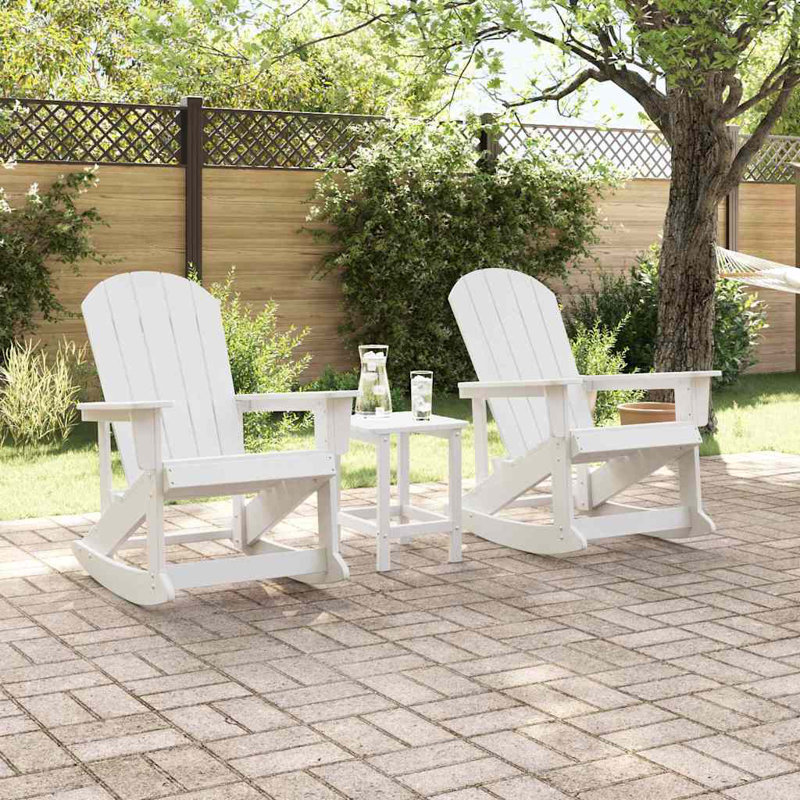vidaXL Garden Lounge Set HDPE, White