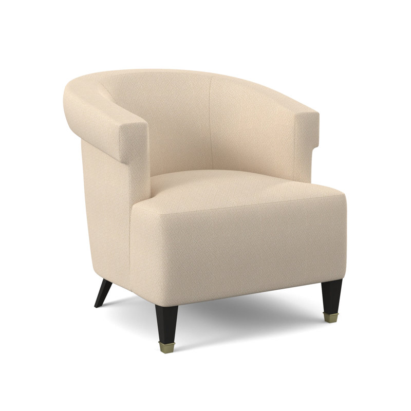 Fauteuil large de 30,5 po Madame, Ivoire filigrane, Espresso