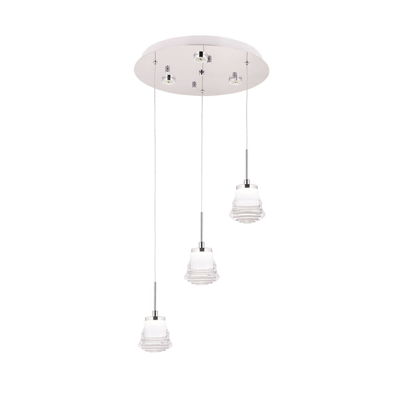 Luminaire suspendu 3 lumières DEL