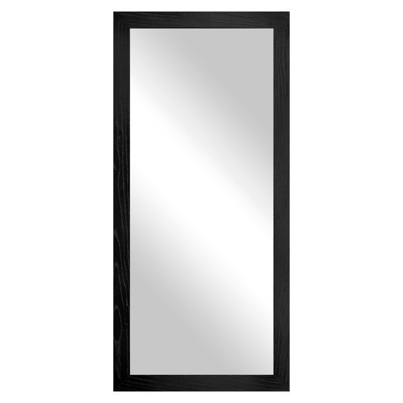 Miroir de plancher Gracie Oaks, Noir, 80 po x 33 po