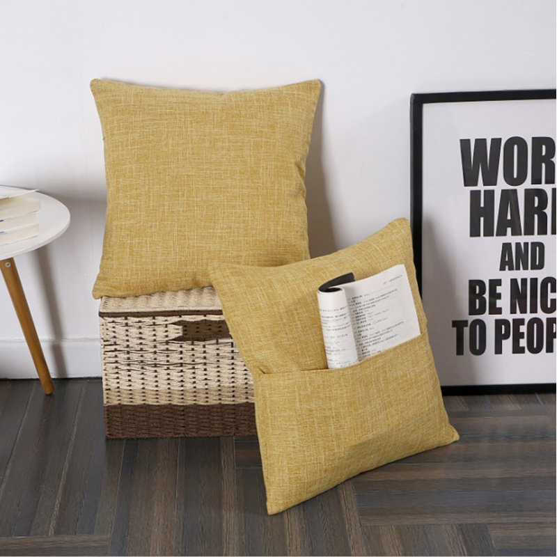 Ensemble de 2 coussins décoratifs avec insert - 20 po x 20 po, H 20 po x l 20 po, Tanné, Polyester