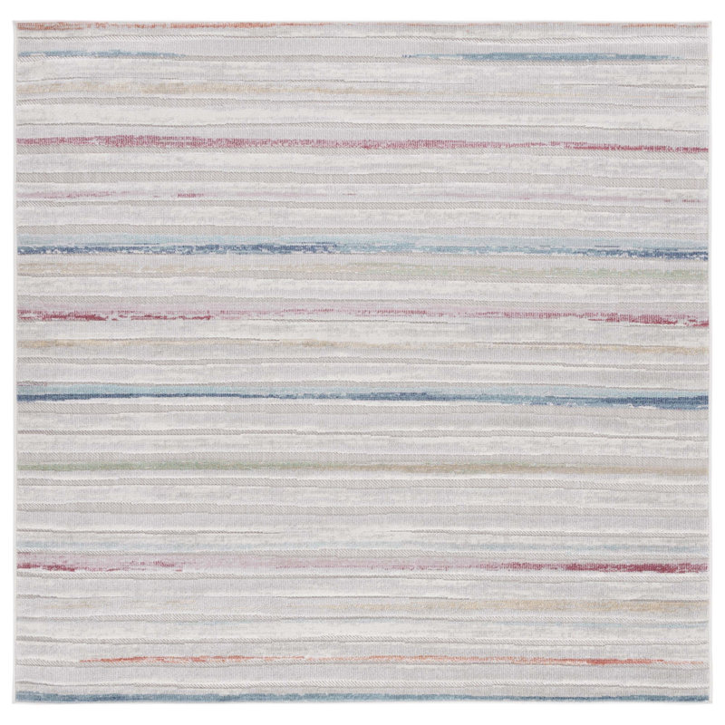 Tapis intérieur / extérieur à motif abstrait Cabana Performance, Carré 6 pi 7 po