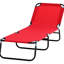 Fauteuil de bronzage Red Sun - 5 niveaux inclinable, pliable, structure en acier pour une utilisation extérieure dans un patio et une plage