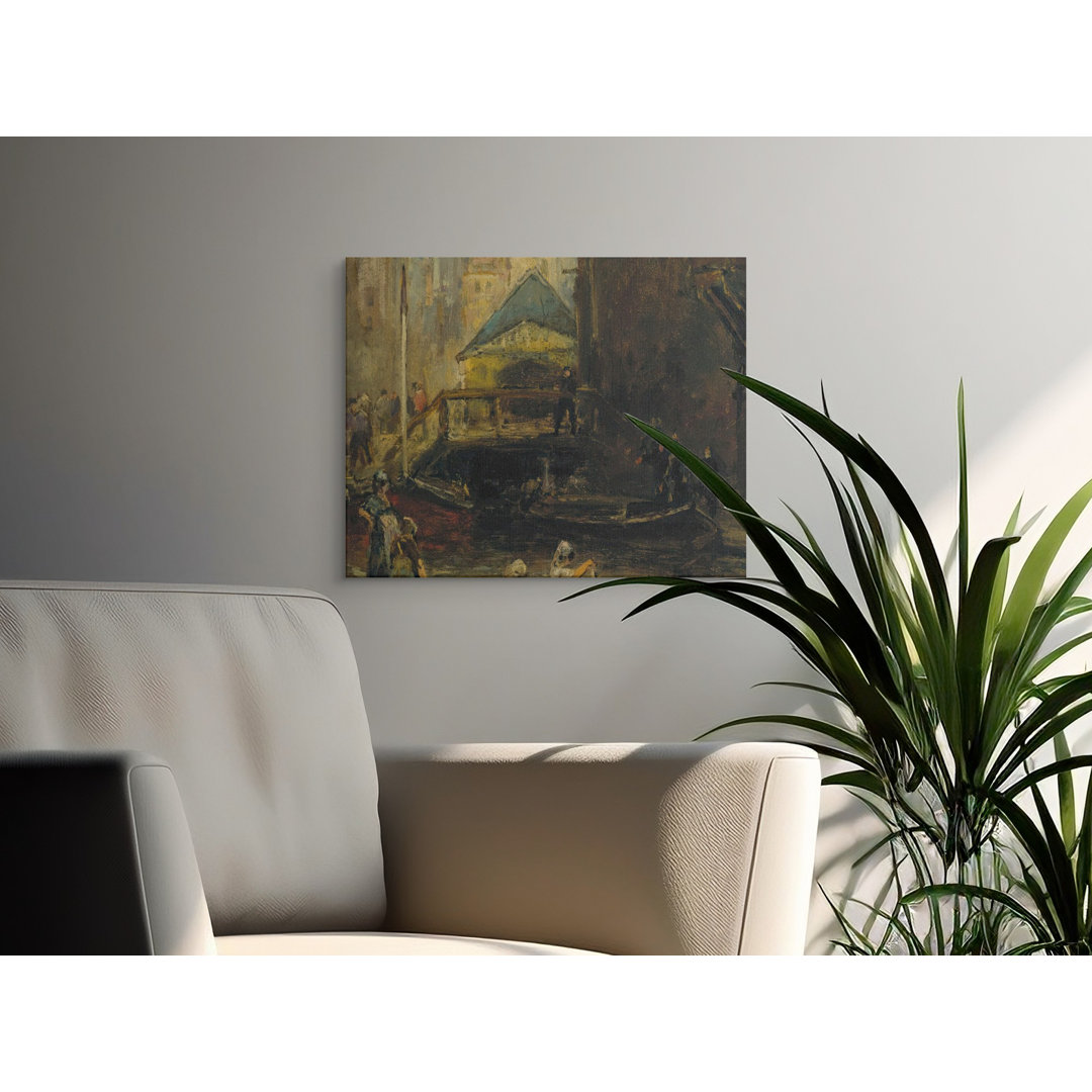 Venice Canal Canvas Wall Art, Gallery Wrapped Matte Print, Ready to Hang, Cityscape Painting, Archival Quality, Statement Piece, Italian Art