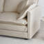 Salon en chenille beige - structure en bois massif et rembourrage en éponge 2 avec coussins pour le siège 2, coussins 4, base, matériau respirant, endroit confortable