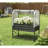 Metal Elevated Planter Box,Raised Garden Bed With Legs And Cover,With Bottom Shelf And Liner For Vegetables