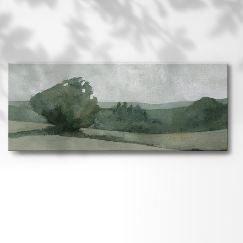 «Soft Green Landscape I», reproduction sur toile, H 12 po x l 30 po x P 1,5 po