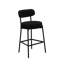 Ensemble de 3 tabourets de bar, tabourets de bar à hauteur de comptoir avec dossier et pieds en métal, chaises à îlot haut avec repose-pieds, chaise de bar Sherpa-85609983