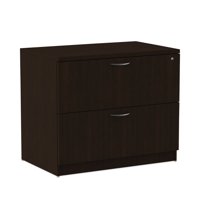 Espresso 34'' Wide 2-Drawer Lockable Lateral File Cabinet