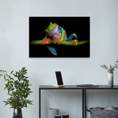 Art contemporain, portrait de grenouille de bambou