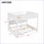 Grand / grand pin massif Lit superposé en bois aggloméré avec armoires de rangement Ports USB, aucun sommier requis, blanc pour les petits espaces-387759780