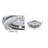 4 - Light Chrome Flush Mount With Crystal Accents