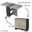 Table de salle à manger pliante avec 2 supports de rangement, table de cuisine pour petits espaces-1730021456